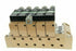 CKD 022001 MANIFOLD BLOCK W/ (5) 4L219 & (1) 4L229 SOLENOID VALVES, P5132M0R