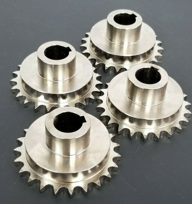 LOT OF 4 GENERIC 402A072 SPROCKETS 3/4'' IN. BORE 2-7/8'' IN. OD 23-TEETH