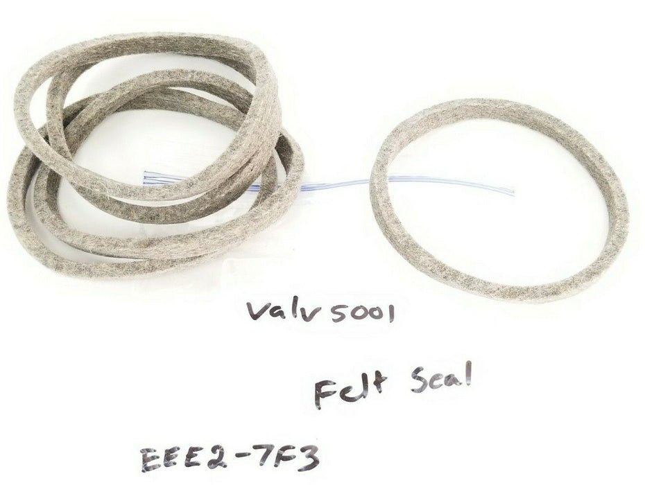 LOT OF 5 NEW GENERIC EEE2-7F3 FELT SEALS,  ~4-1/8" ID, ~4-5/8" OD, EEE27F3