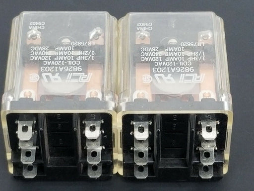 LOT OF 2 ACI 9826A1203 RELAYS COIL: 120VAC