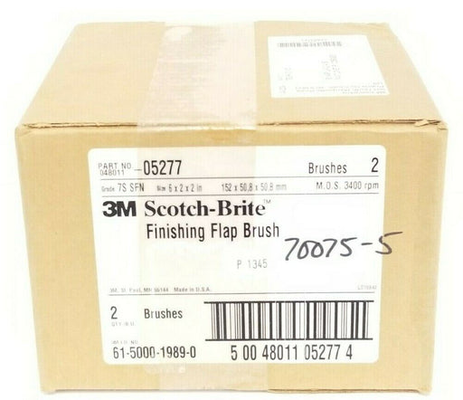 LOT OF 2 NIB 3M SCOTCH-BRITE 048011-05277 FINISHING FLAP BRUSHES 6X2X2''