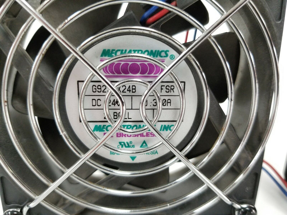 LOT OF 2 MECHATRONICS INC. G9232X24B-FSR BRUSHLESS DC FANS 24VDC G9232X24B