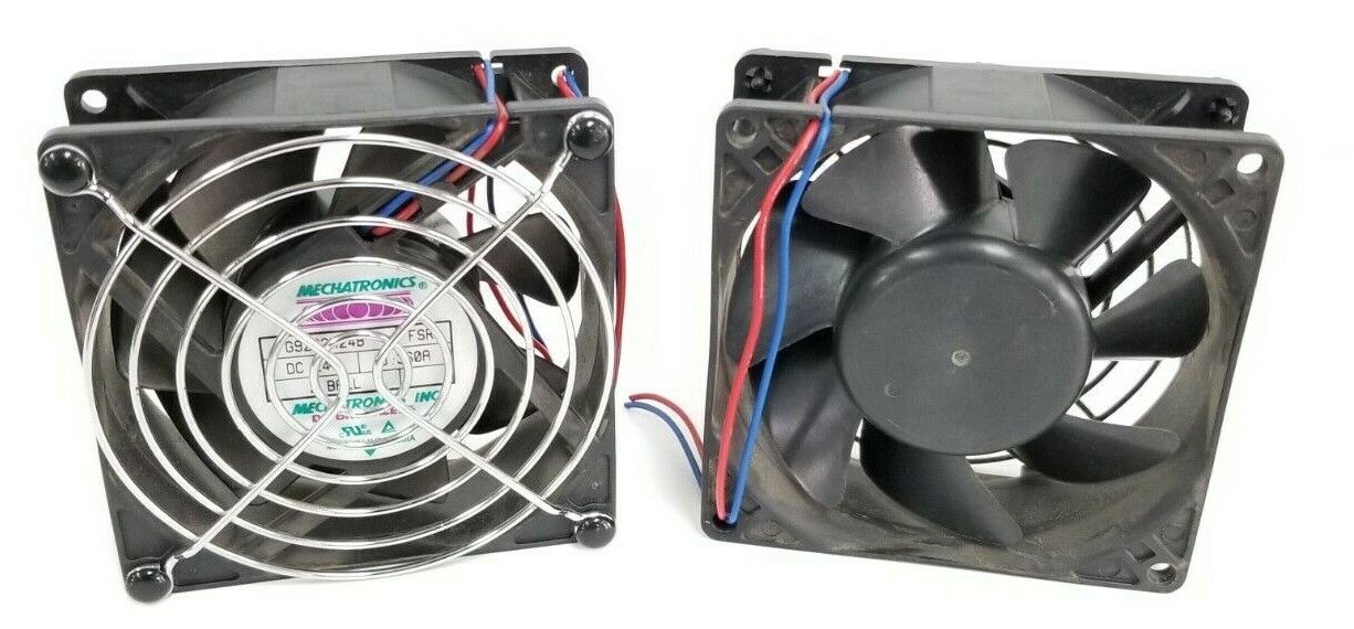 LOT OF 2 MECHATRONICS INC. G9232X24B-FSR BRUSHLESS DC FANS 24VDC G9232X24B