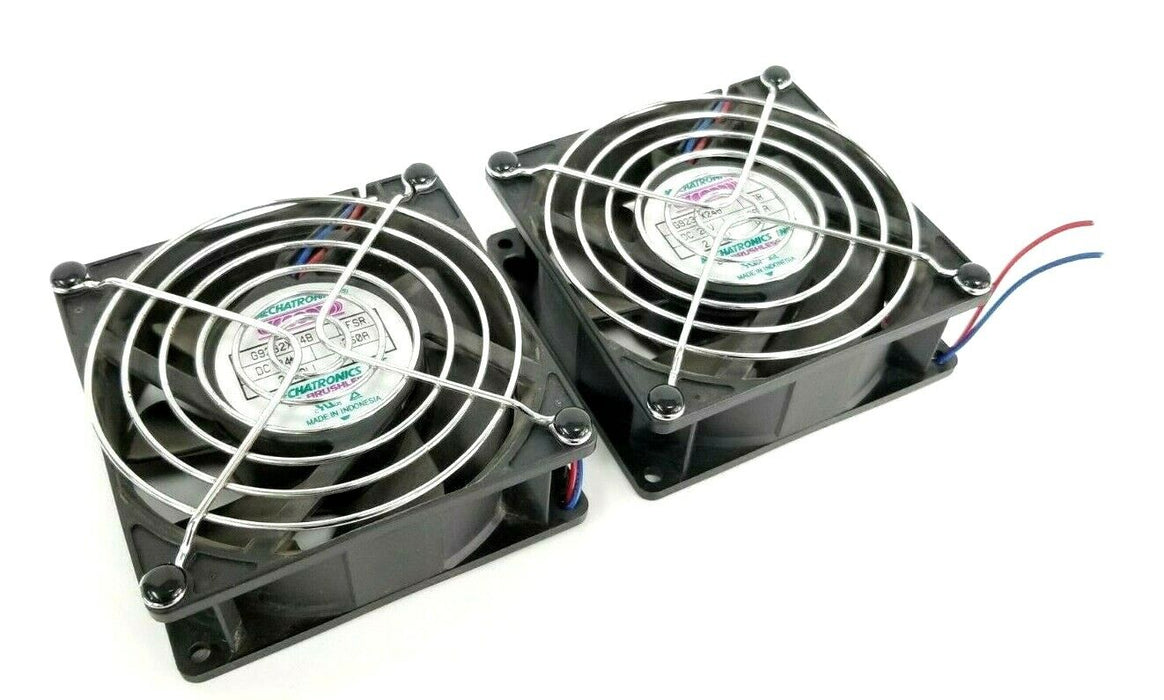 LOT OF 2 MECHATRONICS INC. G9232X24B-FSR BRUSHLESS DC FANS 24VDC G9232X24B