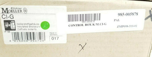 NIB KLOCKNER MOELLER CI-G ENCLOSURE W/ 110VAC INPUT CONTROL UNIT K/M.CI-G