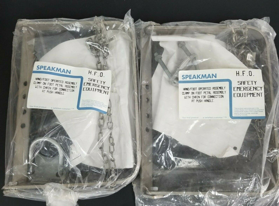 LOT OF 2 NEW IN BAG SPEAKMAN H.F.O. HAND/FOOT OPERATOR ASSEMBLIES