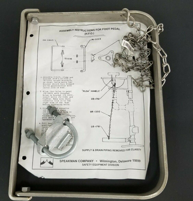 LOT OF 2 NEW IN BAG SPEAKMAN H.F.O. HAND/FOOT OPERATOR ASSEMBLIES