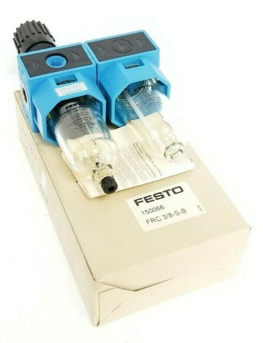 NIB FESTO FRC-C-3/8-S-B FILTER REGULATOR 3/4IN NPT 200PSI 140DEGREE F, 150066