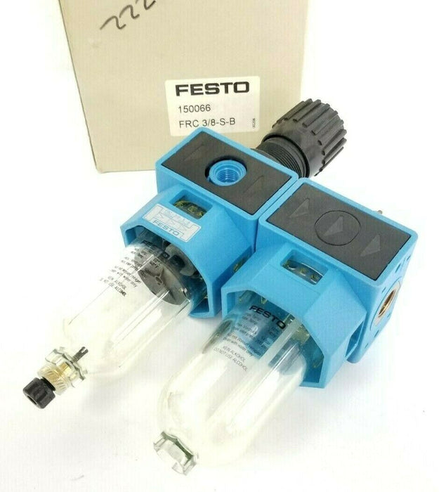 NIB FESTO FRC-C-3/8-S-B FILTER REGULATOR 3/4IN NPT 200PSI 140DEGREE F, 150066