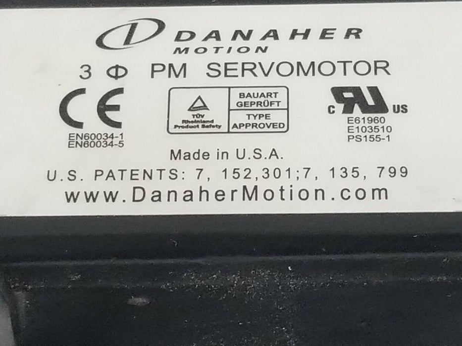 DANAHER MOTION AKM22E-ESC2R-02 SERVOMOTOR 320VDC 2.7 ARMS 8000RPM