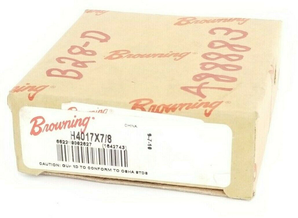 NIB BROWNING H4017X7/8 FINISHED BORE SPROCKET W/ HARDENED TEETH