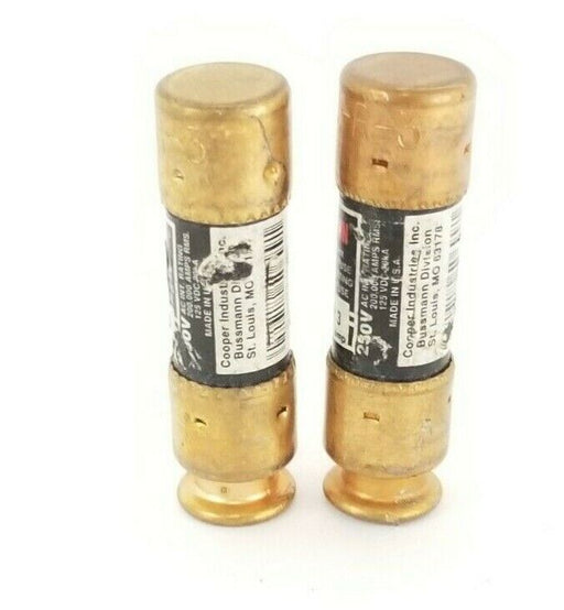 LOT OF 2 BUSSMANN FRN-R-3 FUSETRON DUAL-ELEMENT CLASS RK5 FUSES 250V 3AMP