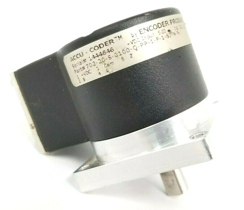 ENCODER PRODUCTS CO. 702-20-S-0100-Q-PP-1-F-1-SJ-N-N ACCU-CODER ENCODER 5-28VDC