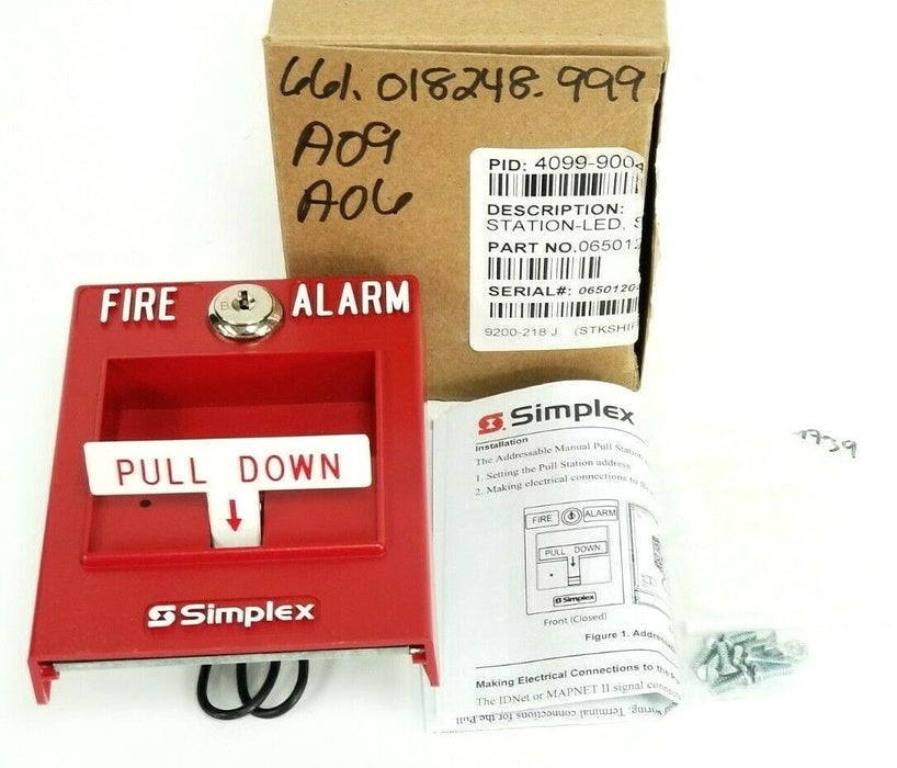 NIB SIMPLEXGRINNELL 4099-9004 PULL STATION-LED P/N: 06501205