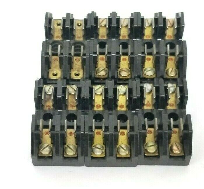 LOT OF 6 COOPER BUSSMANN 2808 FUSE HOLDERS 30A, 600V, 2-POLE