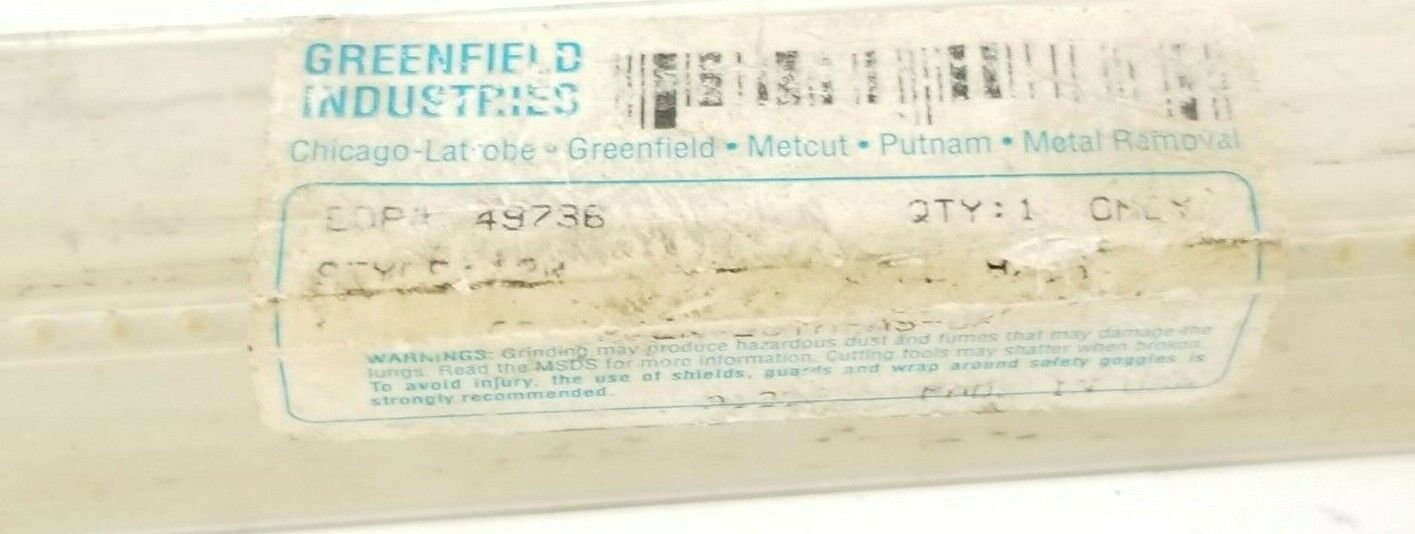 NEW GREENFIELD INDUSTRIES EDP# 49736 STYLE: 120 TAPER LENGTH BIT SIZE: 9/16