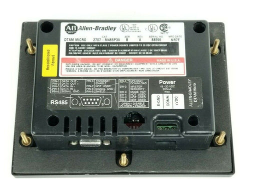 ALLEN BRADLEY 2707-M485P3X DTAM MICRO OPERATOR INTERFACE SER. B (REPAIRED)