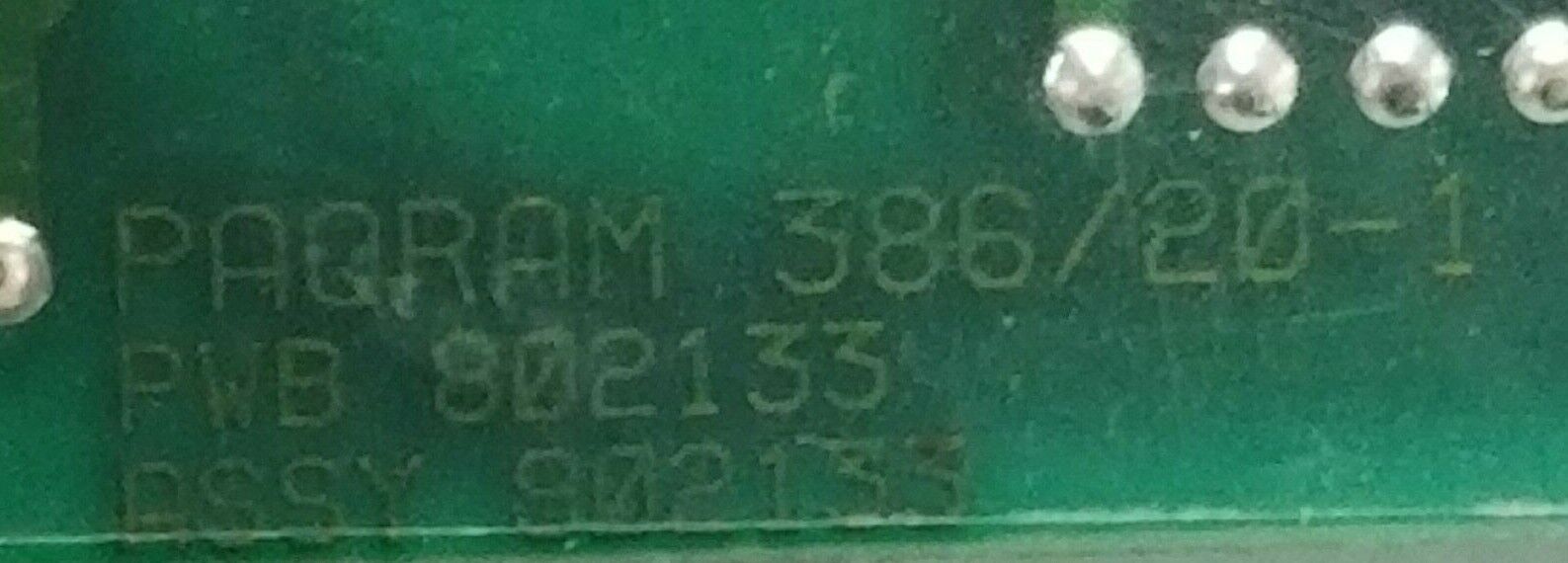 CUMULUS CORPORATION PAQRAM 386/20-1 PWB 802133, ASSY 902133