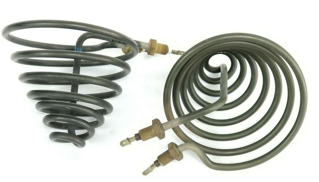LOT OF 2 GENERIC 220008-A-05 ISS G CONE HEATER ELEMENTS 1200W 440V 1/98 97493/1