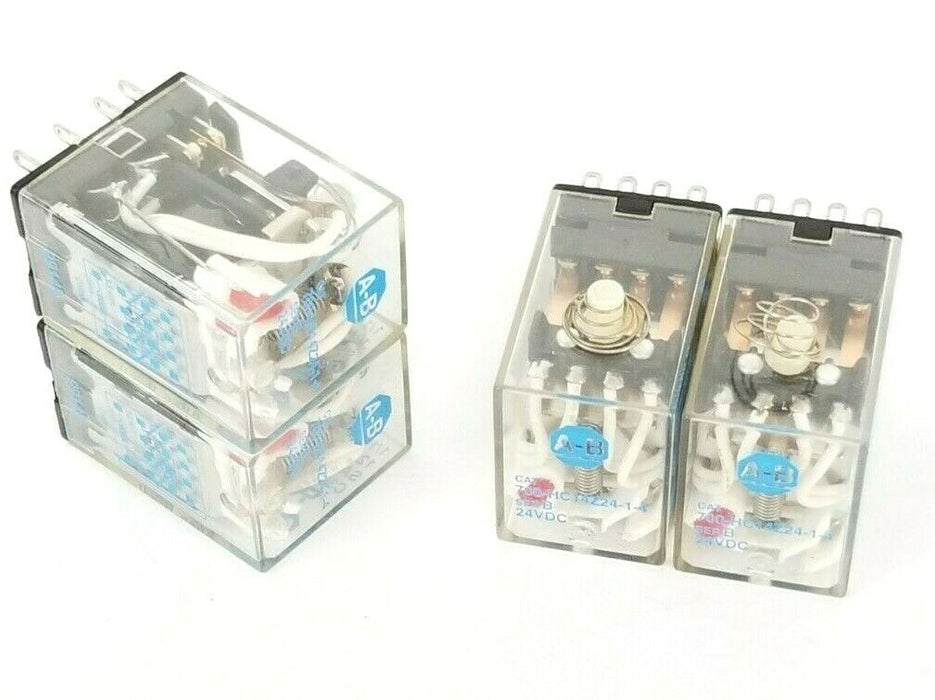 LOT OF 4 ALLEN BRADLEY 700-HC14Z24-1-4 RELAYS 700HC14Z2414, SER. B, 24VDC