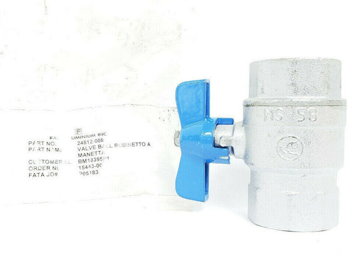 NEW FATA ALUMINUM 24812-008 BALL VALVE MS58 DN25 PN25 1" 24812008