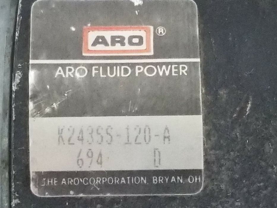 INGERSOLL RAND ARO K243SS-120-A VALVE K SERIES 116-218-33 120VAC 50/60HZ