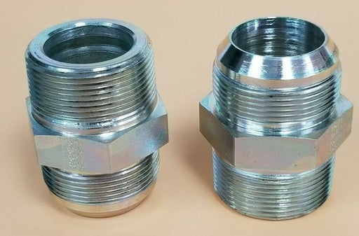 LOT OF 2 NEW EATON FEMALE PIPE FITTINGS 1.25" BORE STRAIGHT TO 1.25" BORE NIPPLE