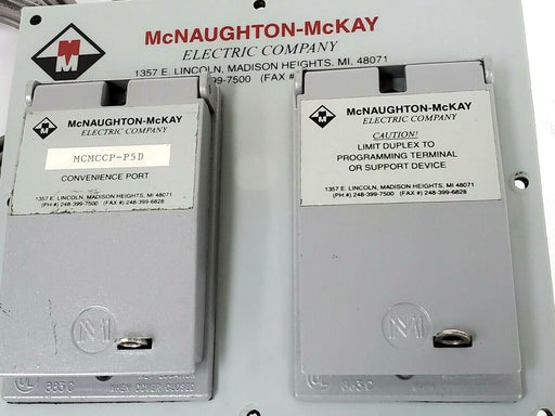 MCNAUGHTON-MCKAY BE-467766 INDUSTRIAL CONTROL PANEL MCMCCP-P5D CONVENIENCE PORT