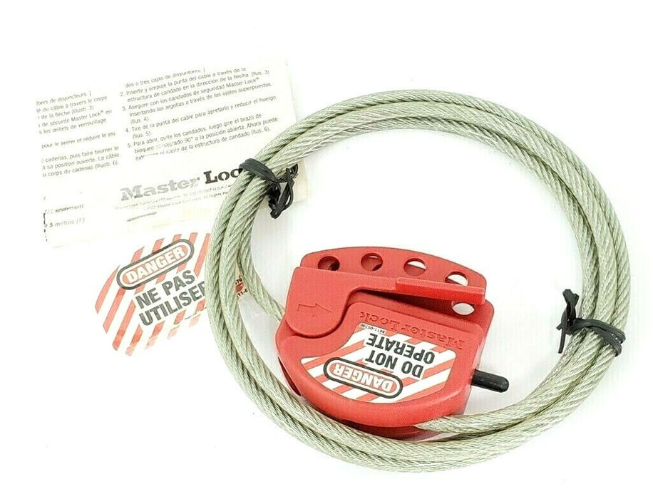 NEW MASTER LOCK 8611 ADJUSTABLE CABLE LOCKOUT HASP 126775 8611-05700 861105700