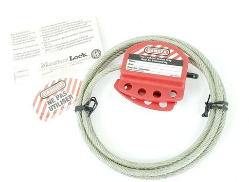 NEW MASTER LOCK 8611 ADJUSTABLE CABLE LOCKOUT HASP 126775 8611-05700 861105700