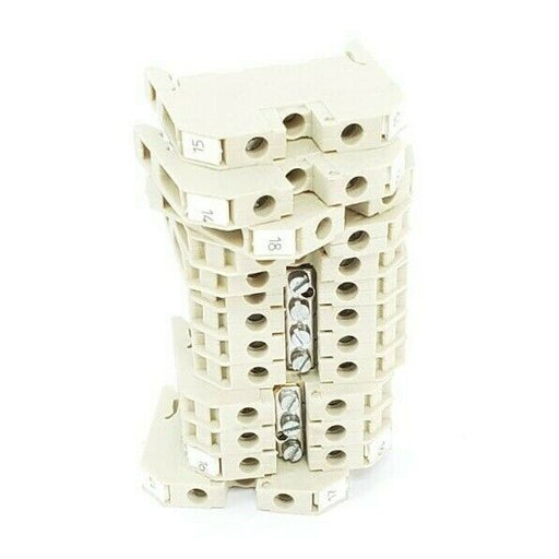 LOT OF 13 SIEMENS 8WA1011-1DF11 TERMINAL BLOCKS 24A 800VAC 8WA10111DF11