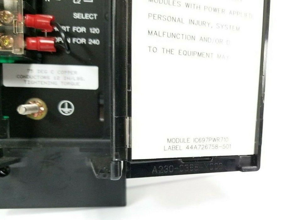 GE FANUC IC697PWR710B POWER SUPPLY MODULE 5V 55W A20B-1002-0680