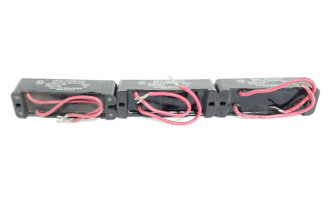 LOT OF 3 ALLEN-BRADLEY 700-N5 SURGE SUPPRESSORS 150VAC MAX, SER C, 700N5