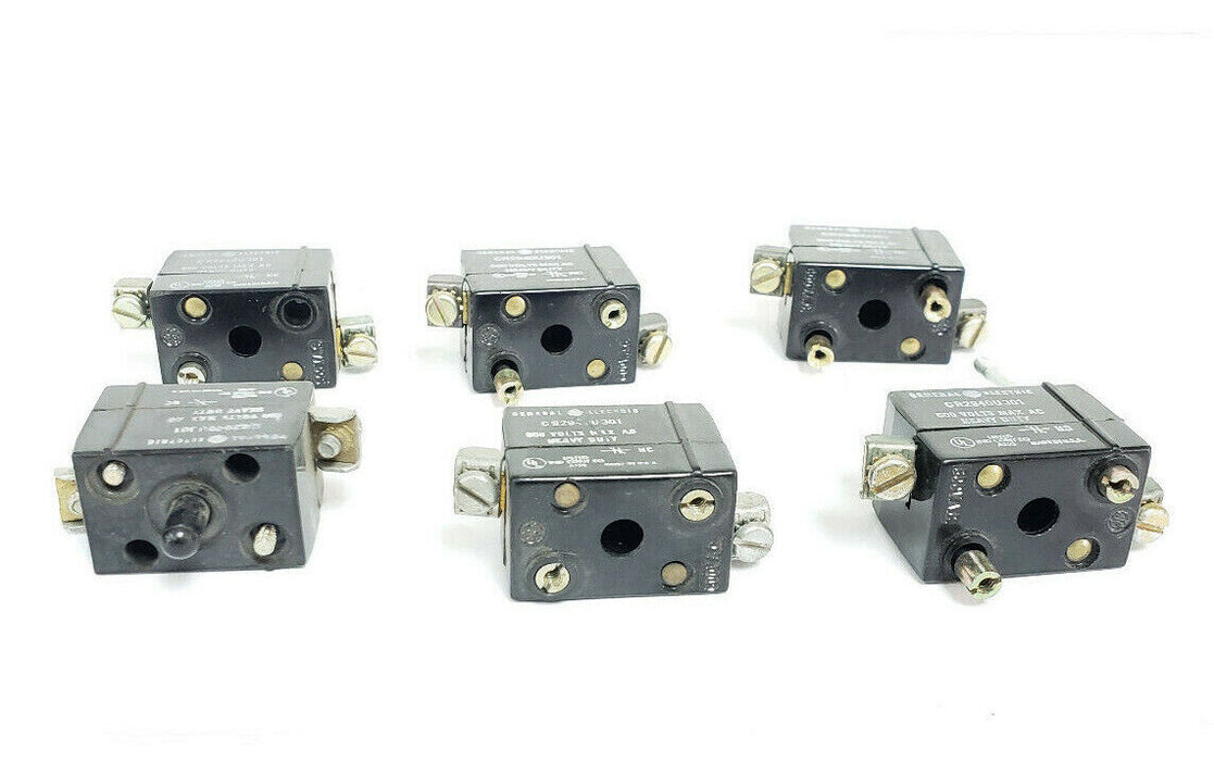 LOT OF 6 GENERAL ELECTRIC CR2940U301 CONTACT BLOCKS, 1NC, 600VAC MAX