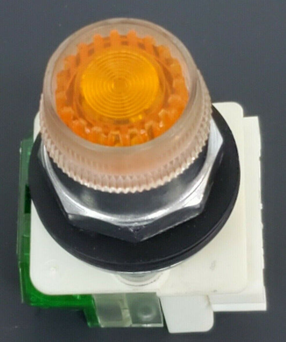 SQUARE D 9001KM-55LY PUSH BUTTON LIGHT MODULE SER. J  9001-KA2 SER. K, AMBER LEN