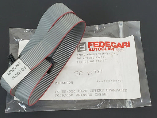 NEW FEDEGARI AUTOCLAVI SPA CE060025 PRINTER CABLE FC59/050, SB80763