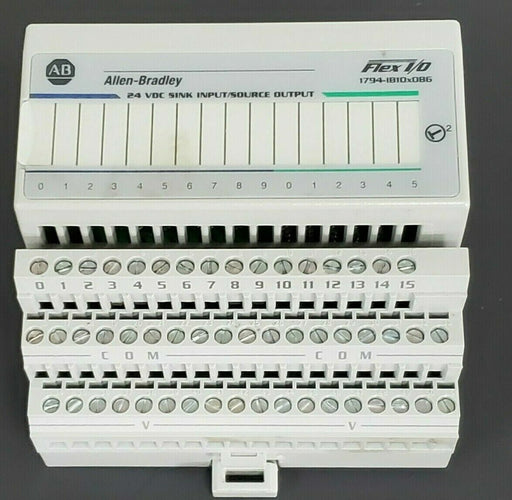 ALLEN BRADLEY 1794-IB10XOB6 FLEX I/O SER. A REV. B03 W/ 1794-TB3 SER. A REV. A01