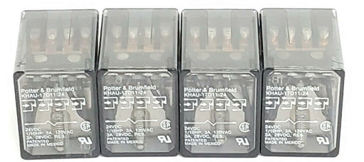LOT OF 4 POTTER & BRUMFIELD KHAU-17D11-12 RELAYS, 24VDC,3A, 120VAC, KHAU17D1112