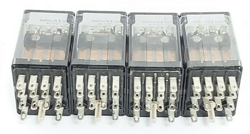 LOT OF 4 POTTER & BRUMFIELD KHAU-17D11-12 RELAYS, 24VDC,3A, 120VAC, KHAU17D1112