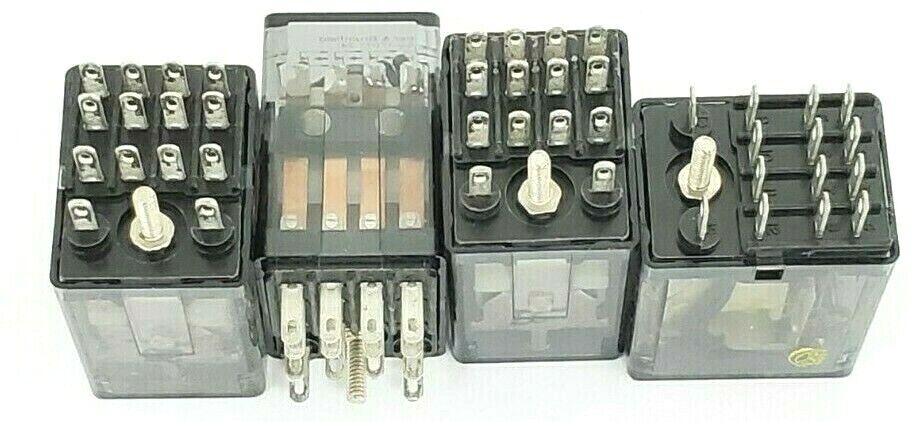LOT OF 4 POTTER & BRUMFIELD KHAU-17D11-12 RELAYS, 24VDC,3A, 120VAC, KHAU17D1112