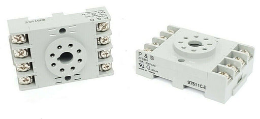 LOT OF 2 POTTER & BRUMFIELD 27E891 RELAY BASES 10A, 300VAC