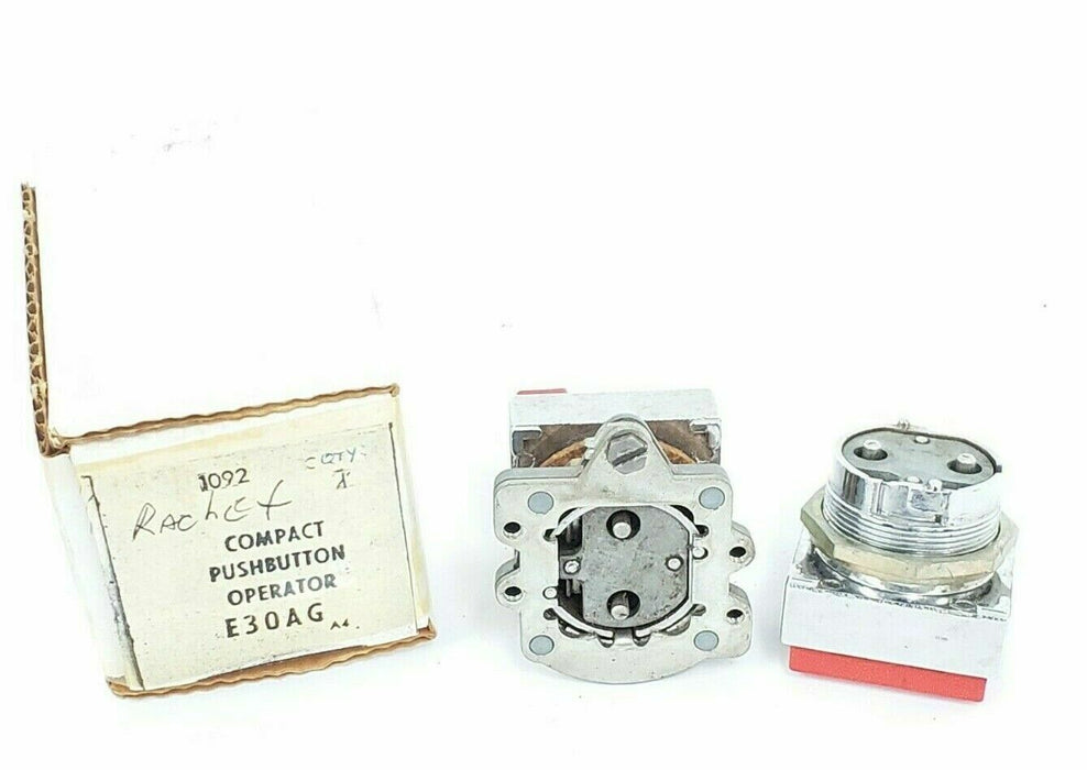 (2) EATON CUTLER-HAMMER E30AG COMPACT PUSHBUTTON OPERATORS SER. A4 (INCOMPLETE)