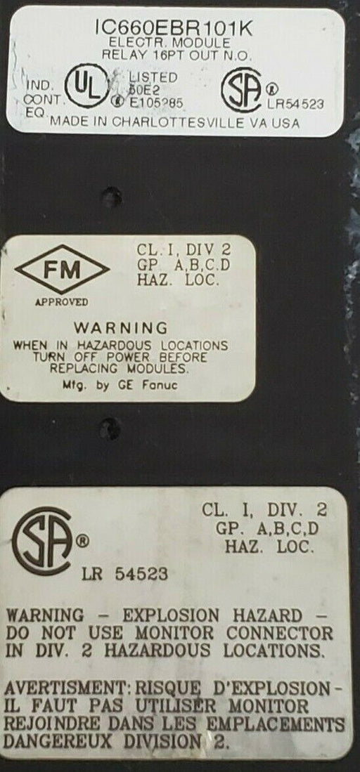 GE FANUC 440715250-002R HOUSING FOR IC660EBR101K ELECTR. MODULE