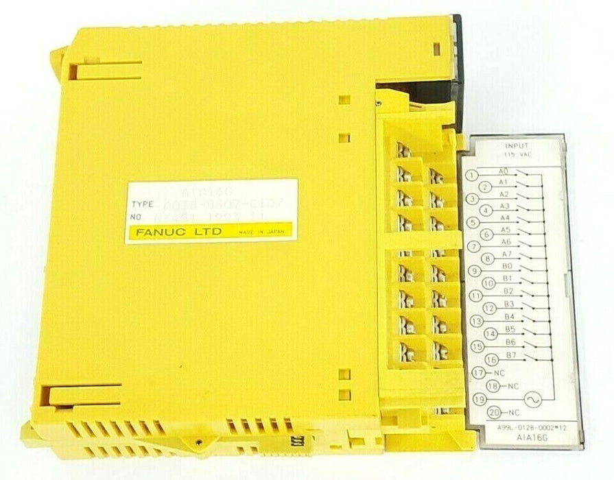 FANUC A03B-0807-C107 AIA16G INPUT MODULE AIA16G NO. N3441 1993 11