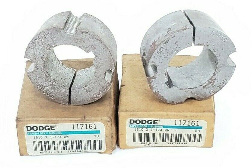 LOT OF 2 NIB DODGE 117161 TAPER-LOCK BUSHING 1610 X 1-1/4 KW