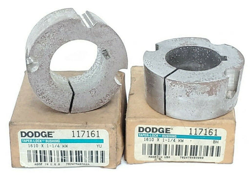 LOT OF 2 NIB DODGE 117161 TAPER-LOCK BUSHING 1610 X 1-1/4 KW