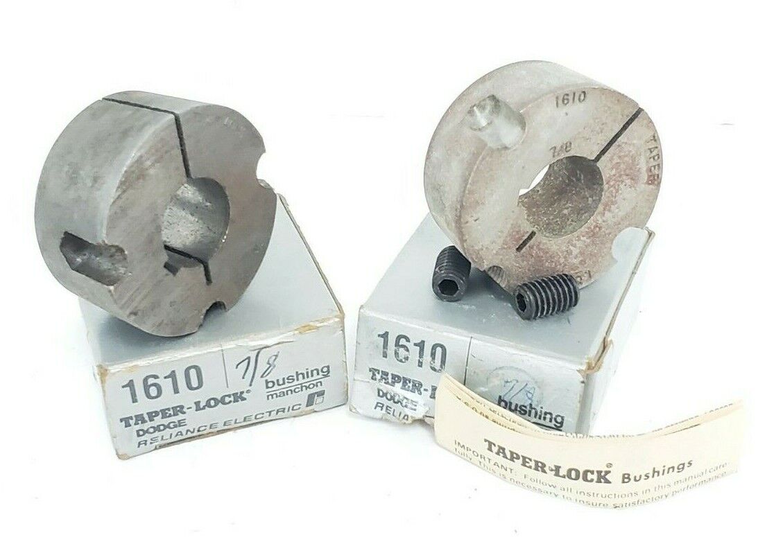 LOT OF 2 NIB DODGE 1610X7/8 TAPER-LOCK BUSHINGS 1610 7/8