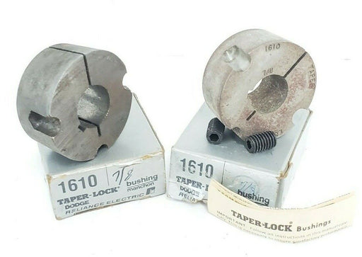 LOT OF 2 NIB DODGE 1610X7/8 TAPER-LOCK BUSHINGS 1610 7/8