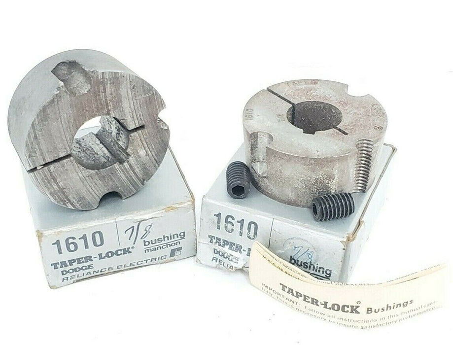 LOT OF 2 NIB DODGE 1610X7/8 TAPER-LOCK BUSHINGS 1610 7/8