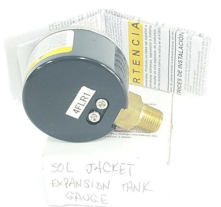 LOT OF 2 NEW GENERIC 4FLR1 PRESSURE GAUGES SIZE: 1-1/2'' PSI: 0-60